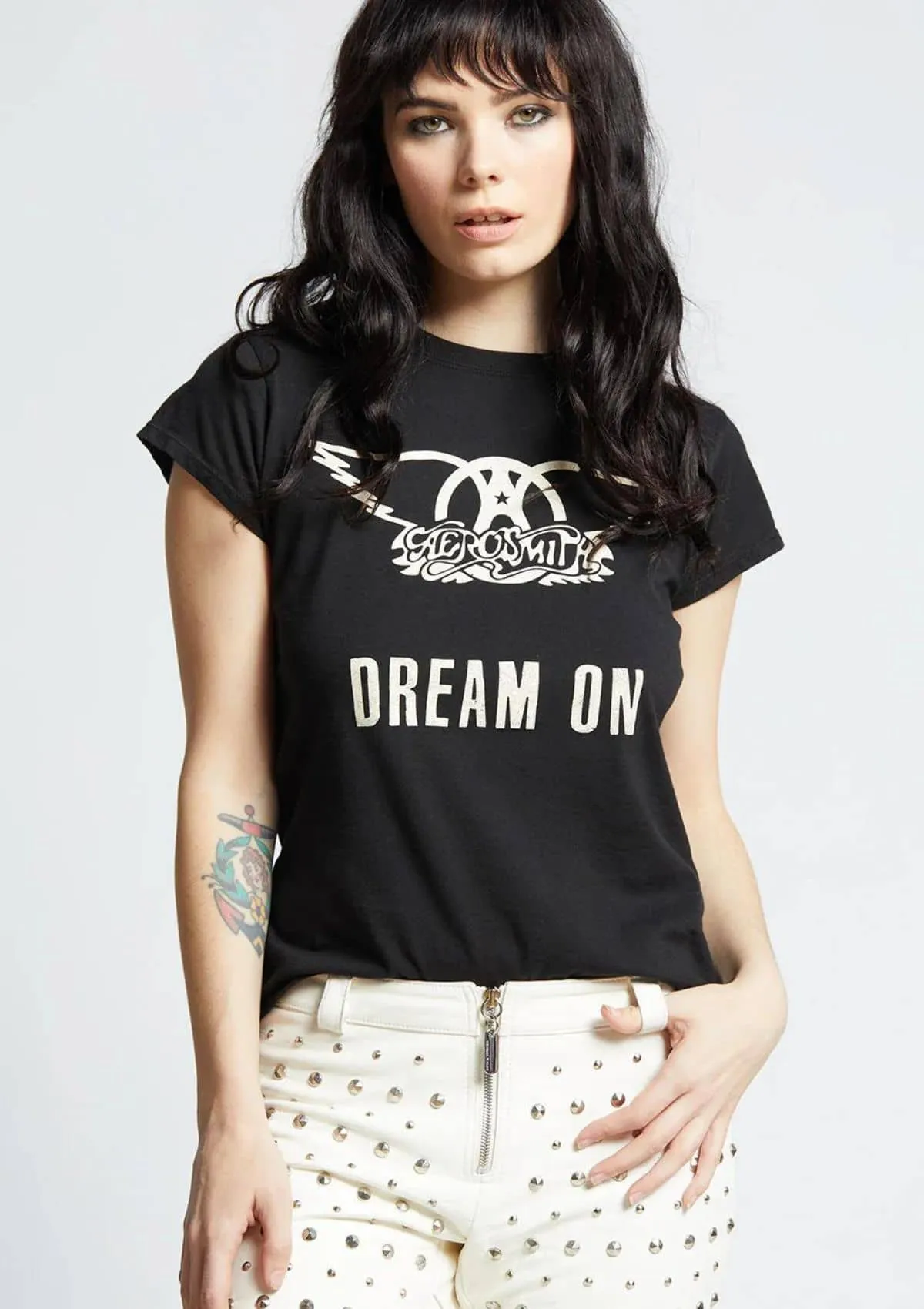 Aerosmith Dream On Baby Tee - Black