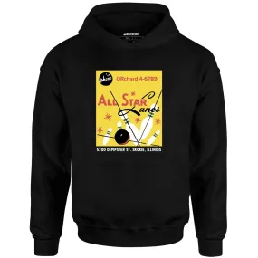 All Star Lanes v2 - St. Skokie, IL - Vintage Bowling Alley - Unisex Hoodie