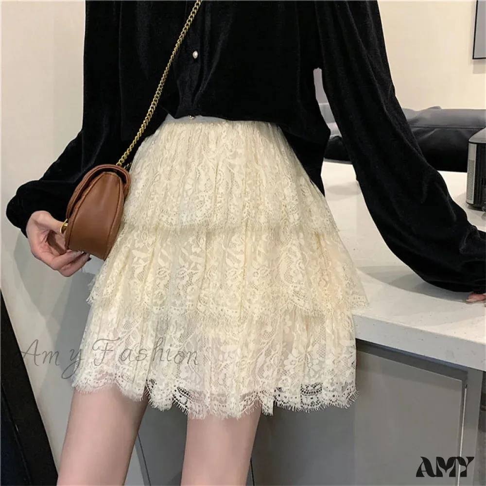 Amy Fashion - High Waist Elegant A Line Mini Skirts