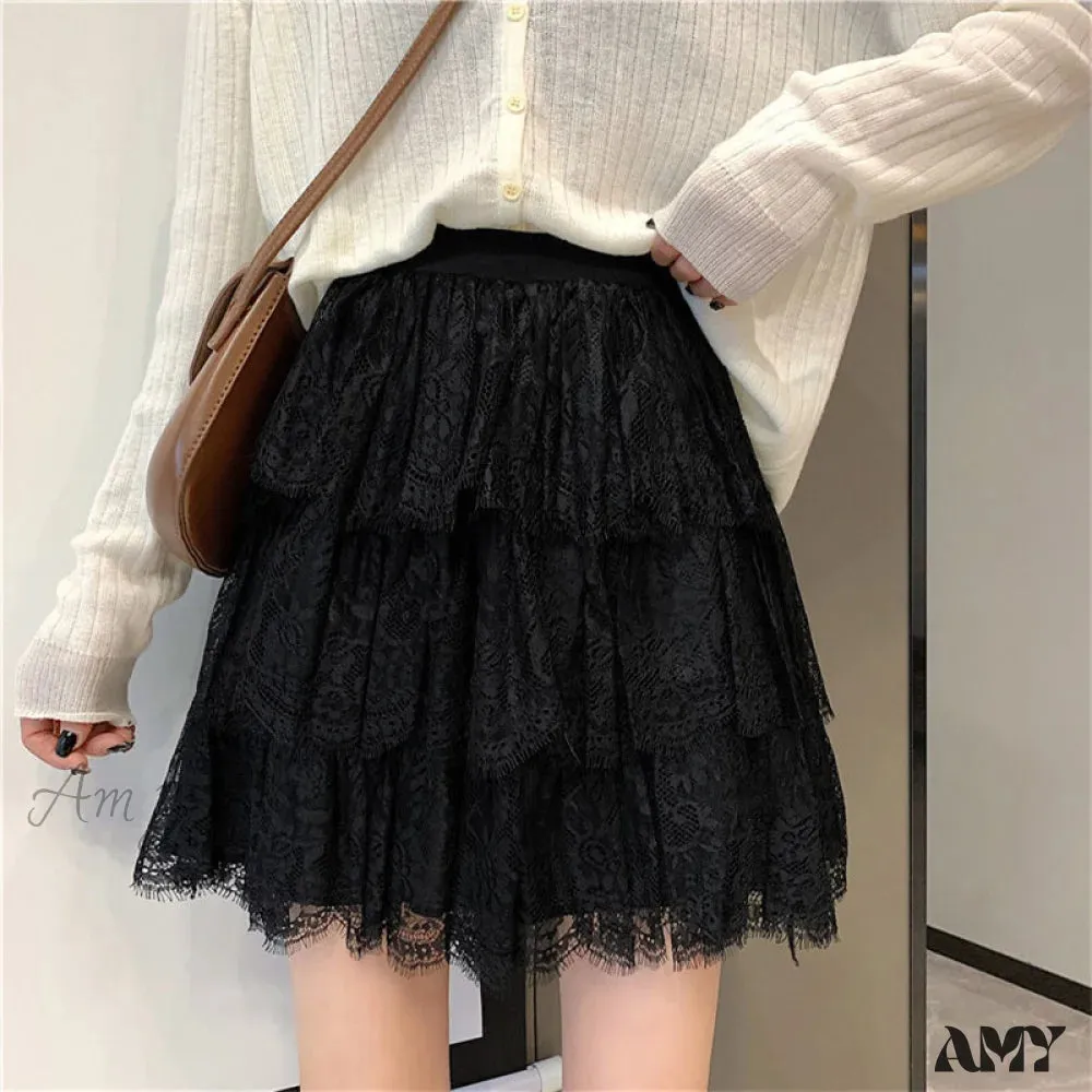 Amy Fashion - High Waist Elegant A Line Mini Skirts