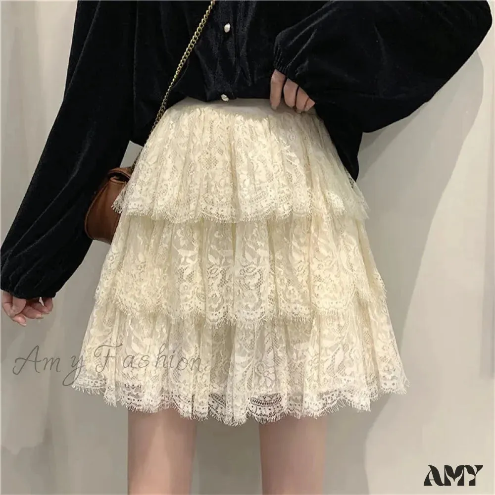 Amy Fashion - High Waist Elegant A Line Mini Skirts