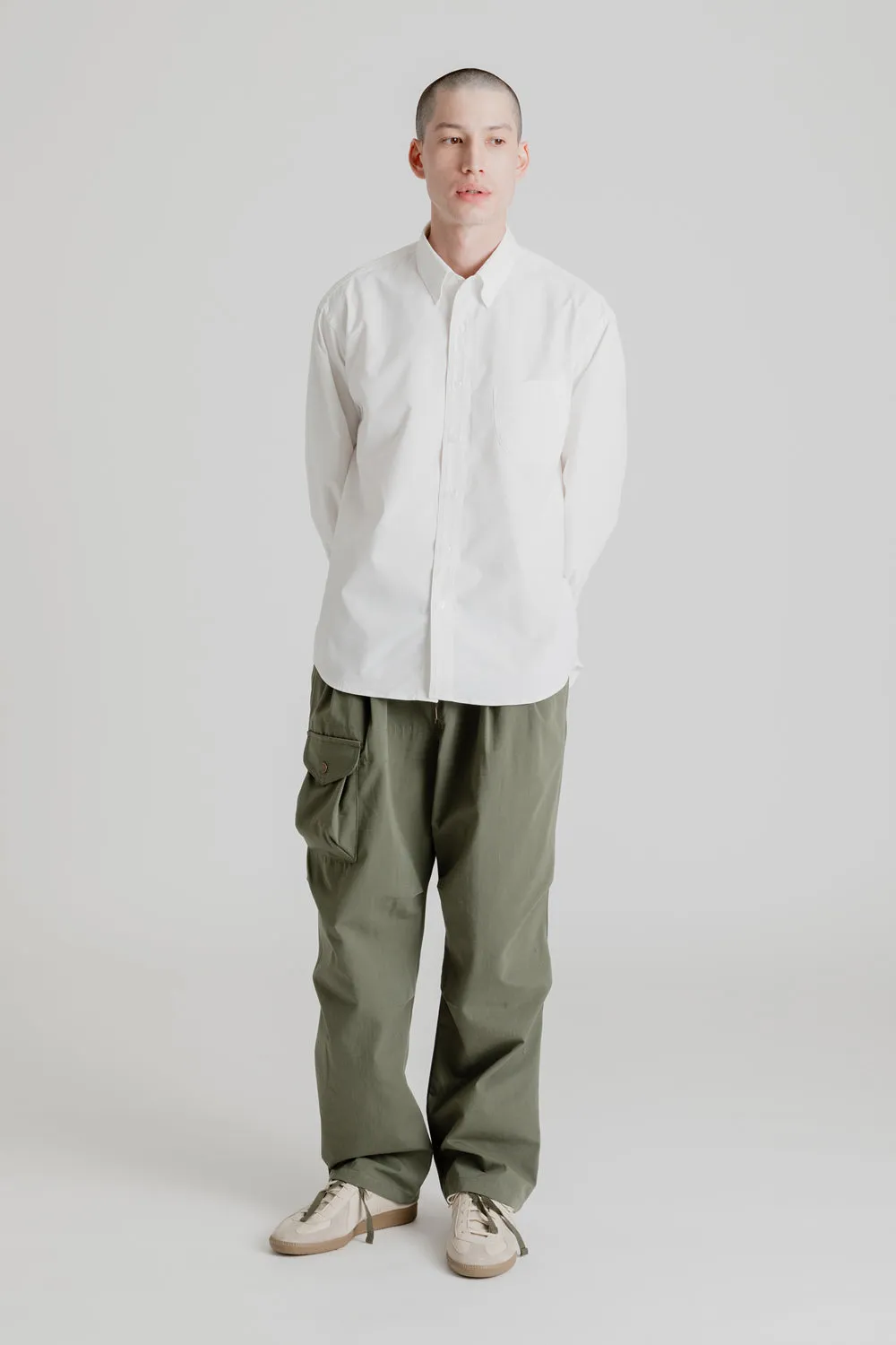 Army Two Tuck Relaxed Pants - Olive