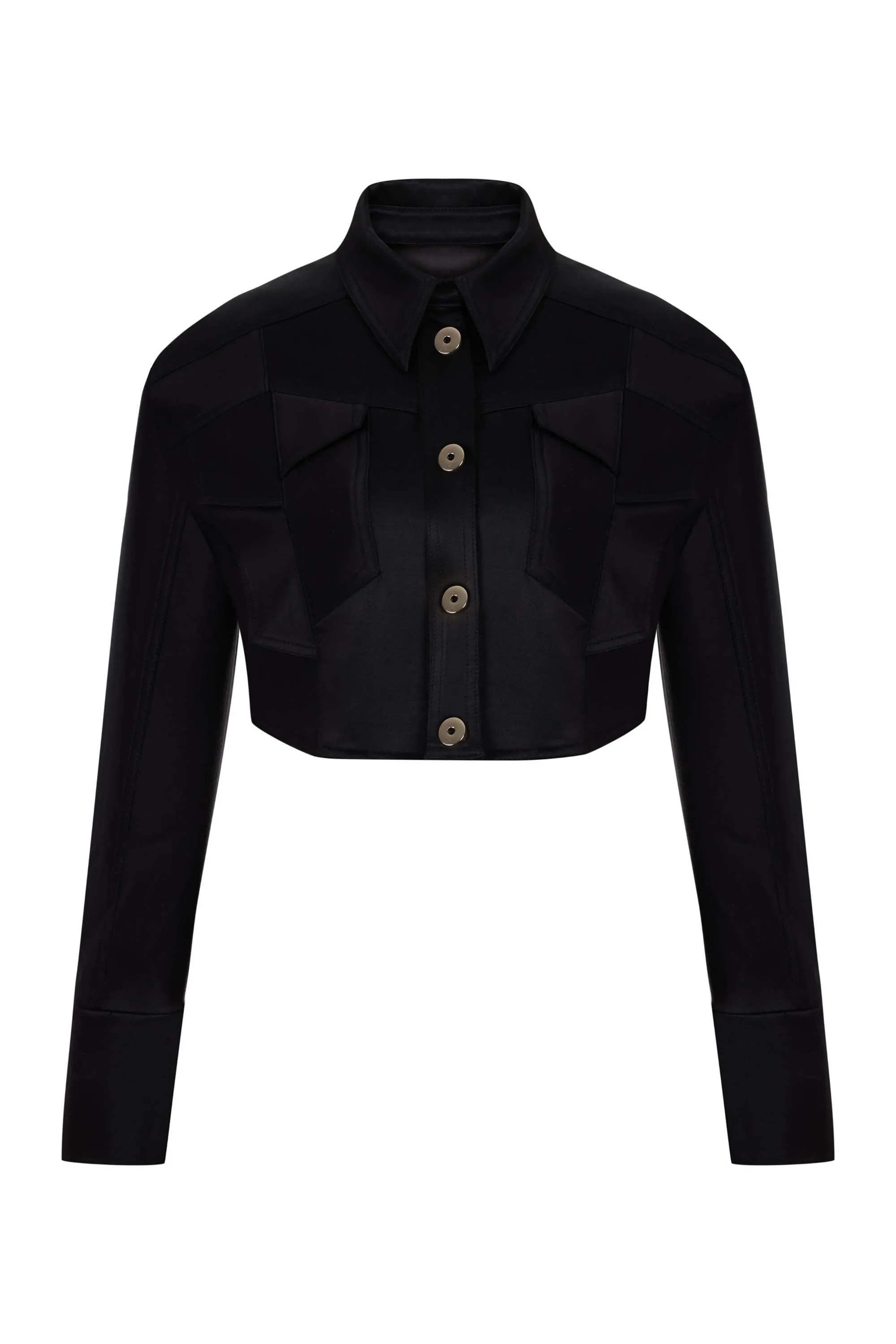 Asymmetric Pocket Crop Jacket (Final Sale)