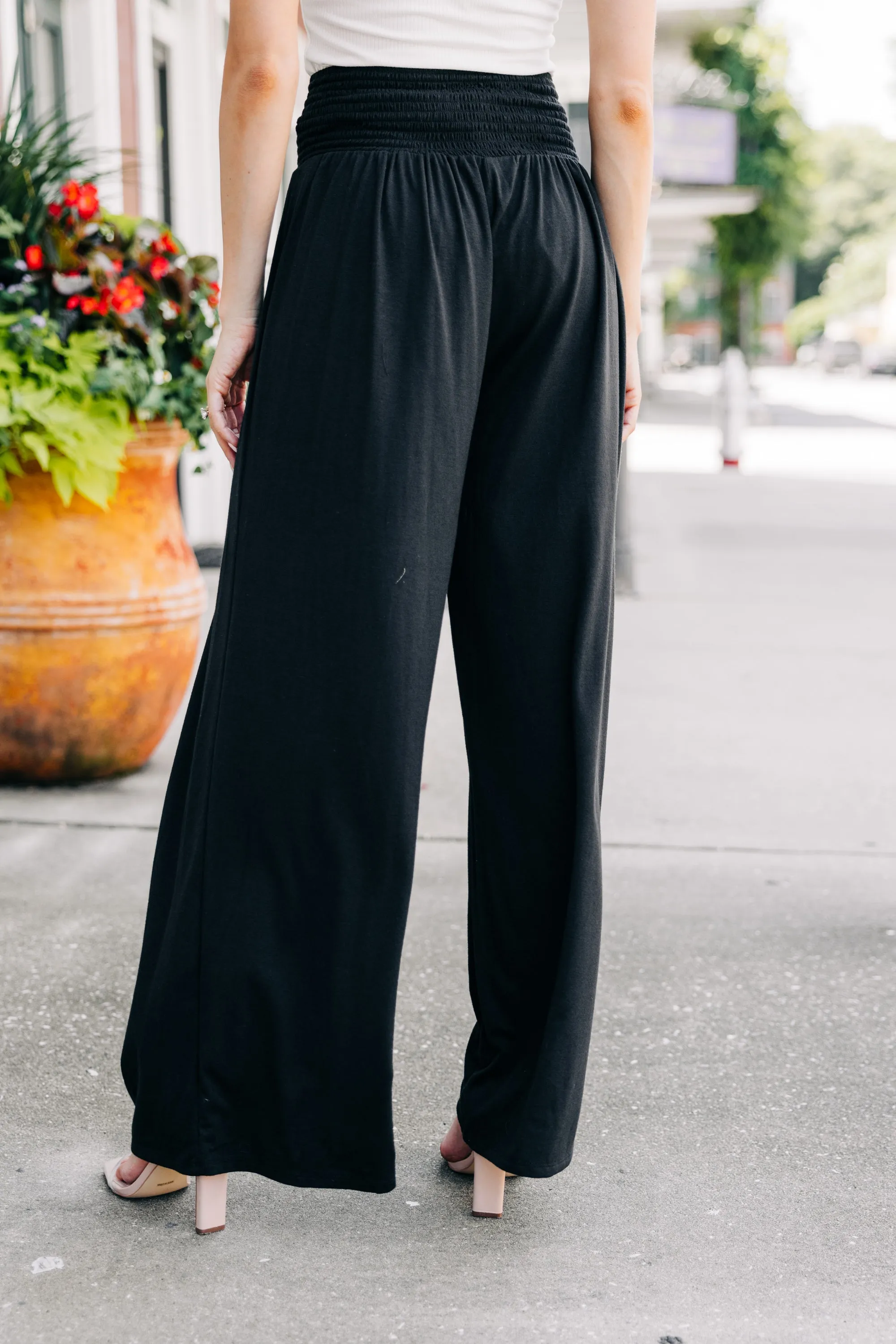 Back To Fun Black Wide Leg Pants