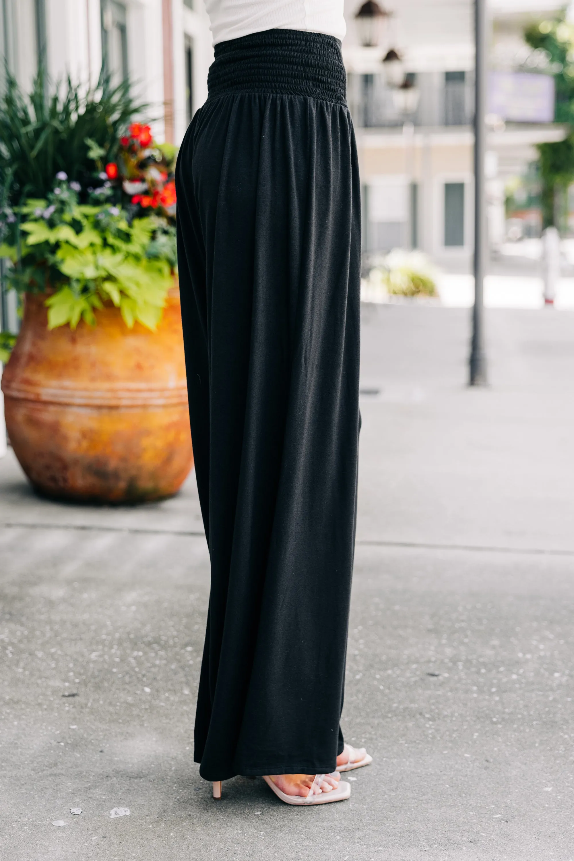 Back To Fun Black Wide Leg Pants