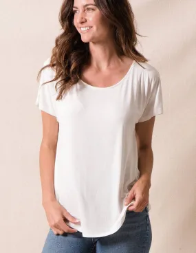 Bamboo Dolman Tee - Soft White