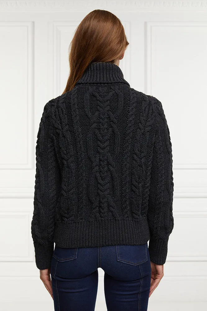 Belgravia Cable Knit - Dark Grey Marl