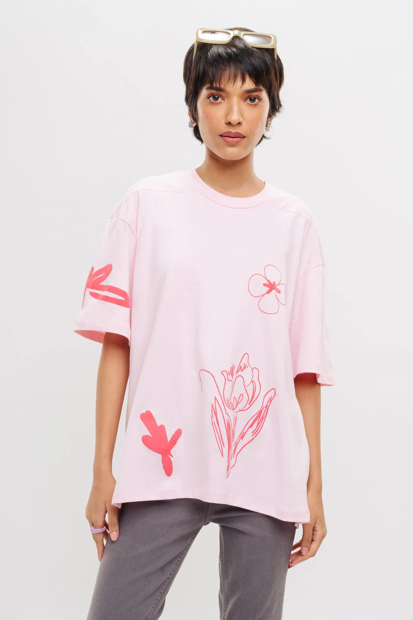 Blush Pink Floral Tees