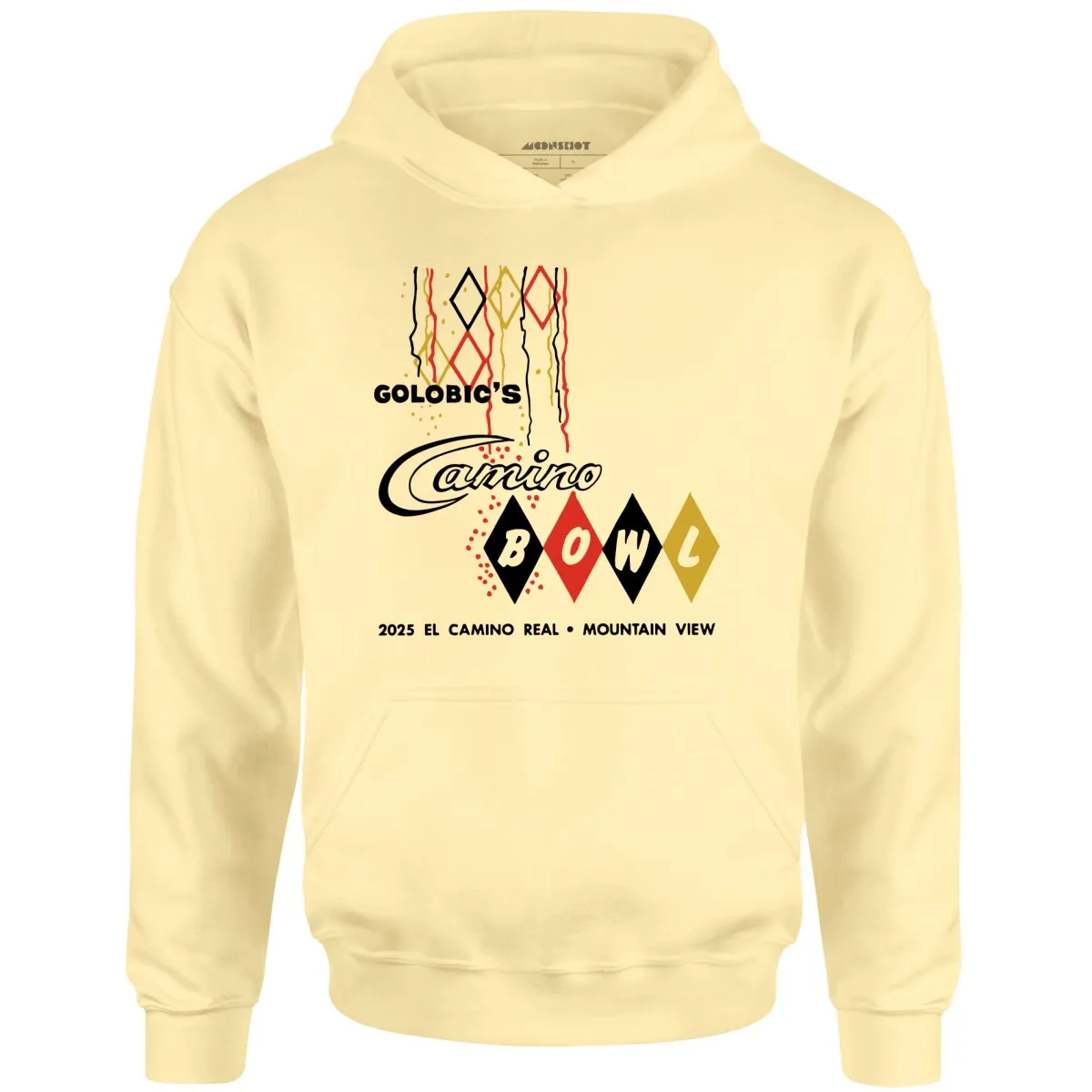 Camino Bowl - Mountain View, CA - Vintage Bowling Alley - Unisex Hoodie