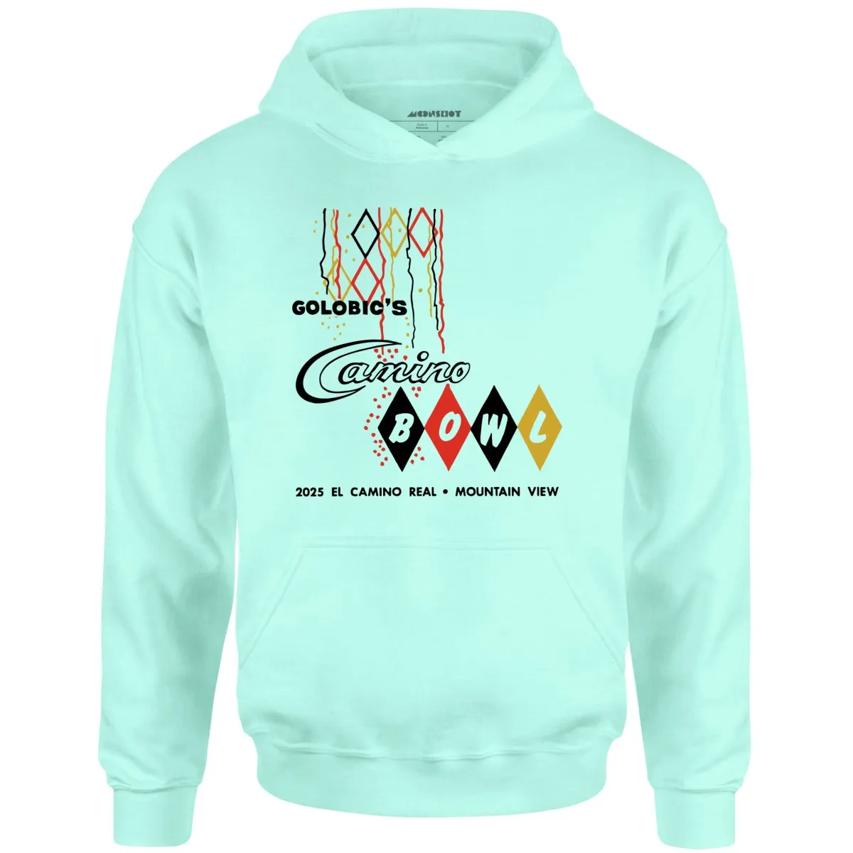 Camino Bowl - Mountain View, CA - Vintage Bowling Alley - Unisex Hoodie