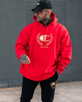 Champion Champion x Culture Kings Rev Weave Hoodie Red/Gold