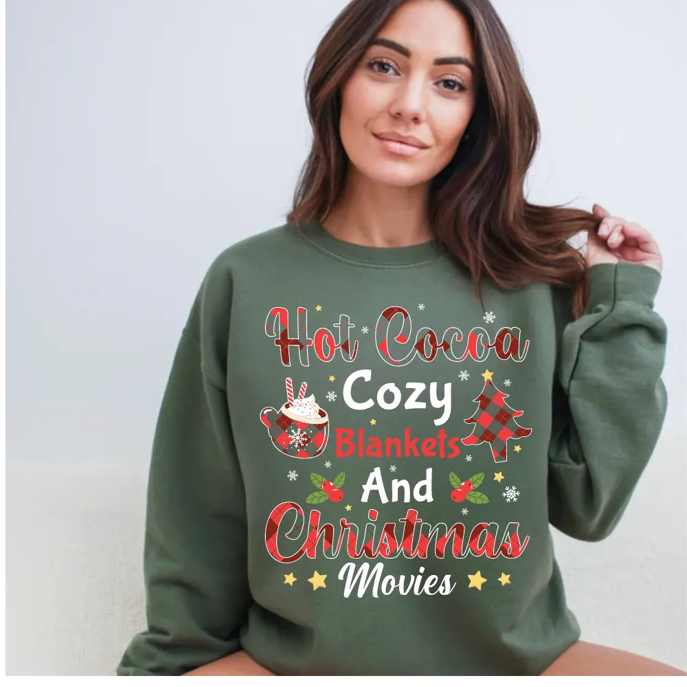 Cozy Blankets & Christmas Movies Sweatshirt