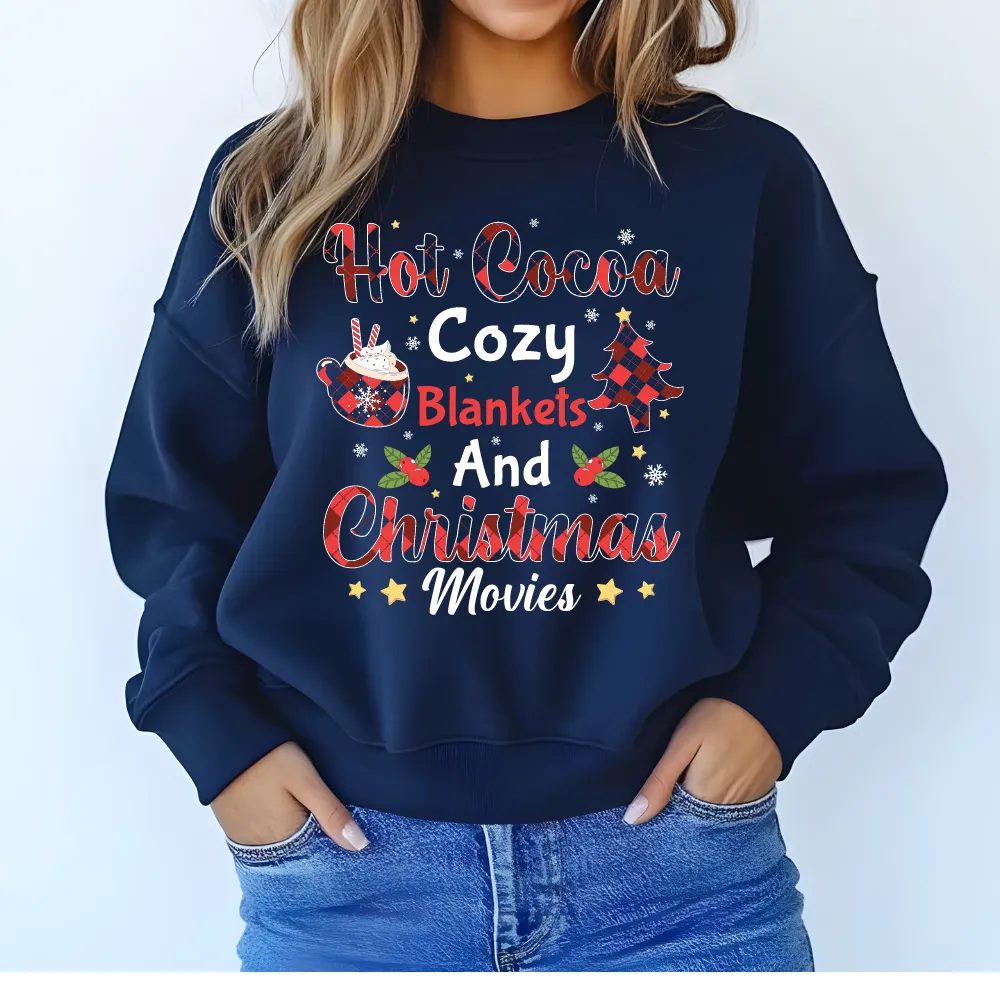 Cozy Blankets & Christmas Movies Sweatshirt