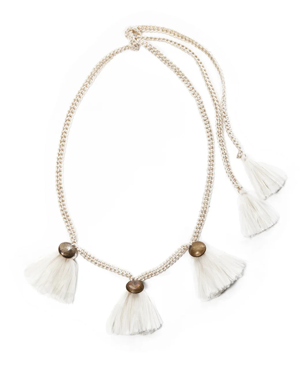 Cream Buleta Trio Necklace