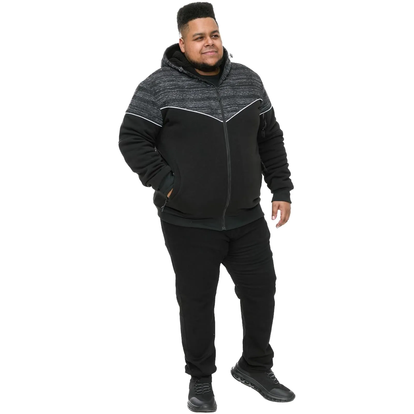 D555 Mens Hennessey Big & Tall Full Zip Hoodie