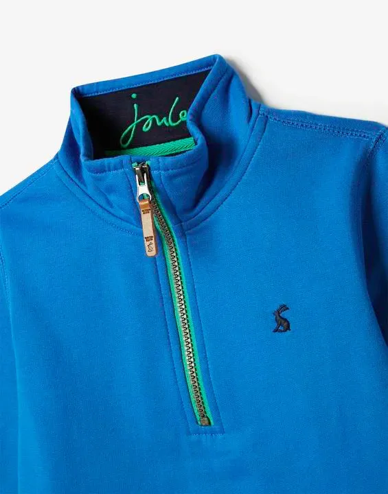 Dale Printed 1/2 Zip Sweatshirt - Blue Lynx | Joules