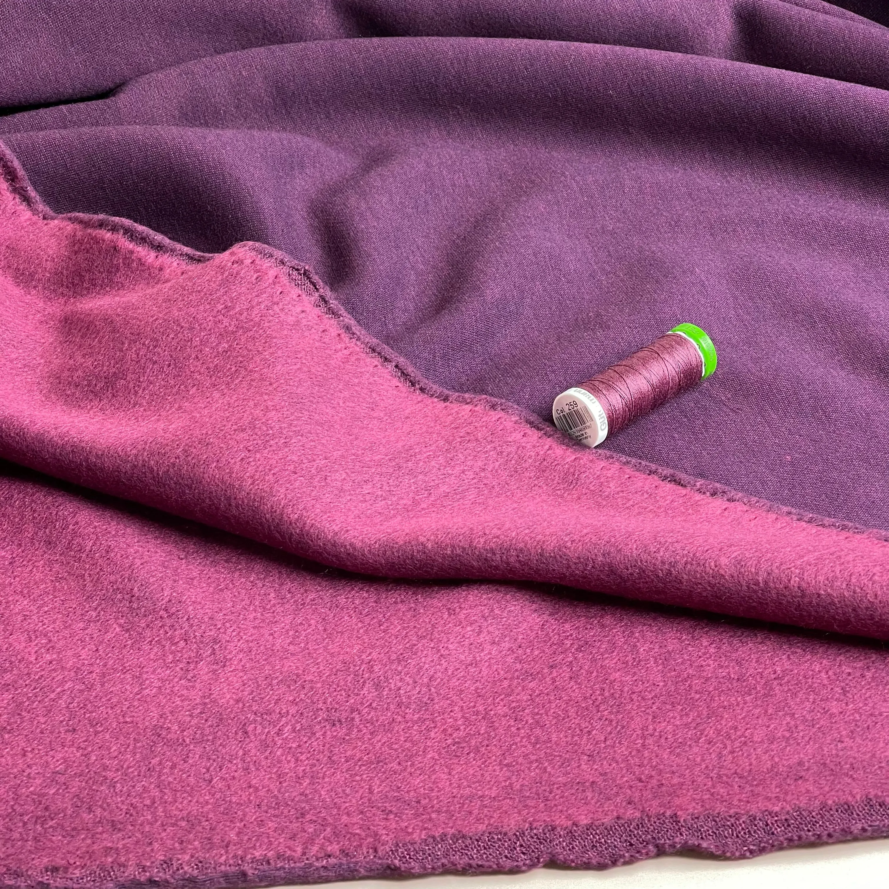 Danish Design - Snuggly Melange Brushed Sweat-shirting in Magenta Purple