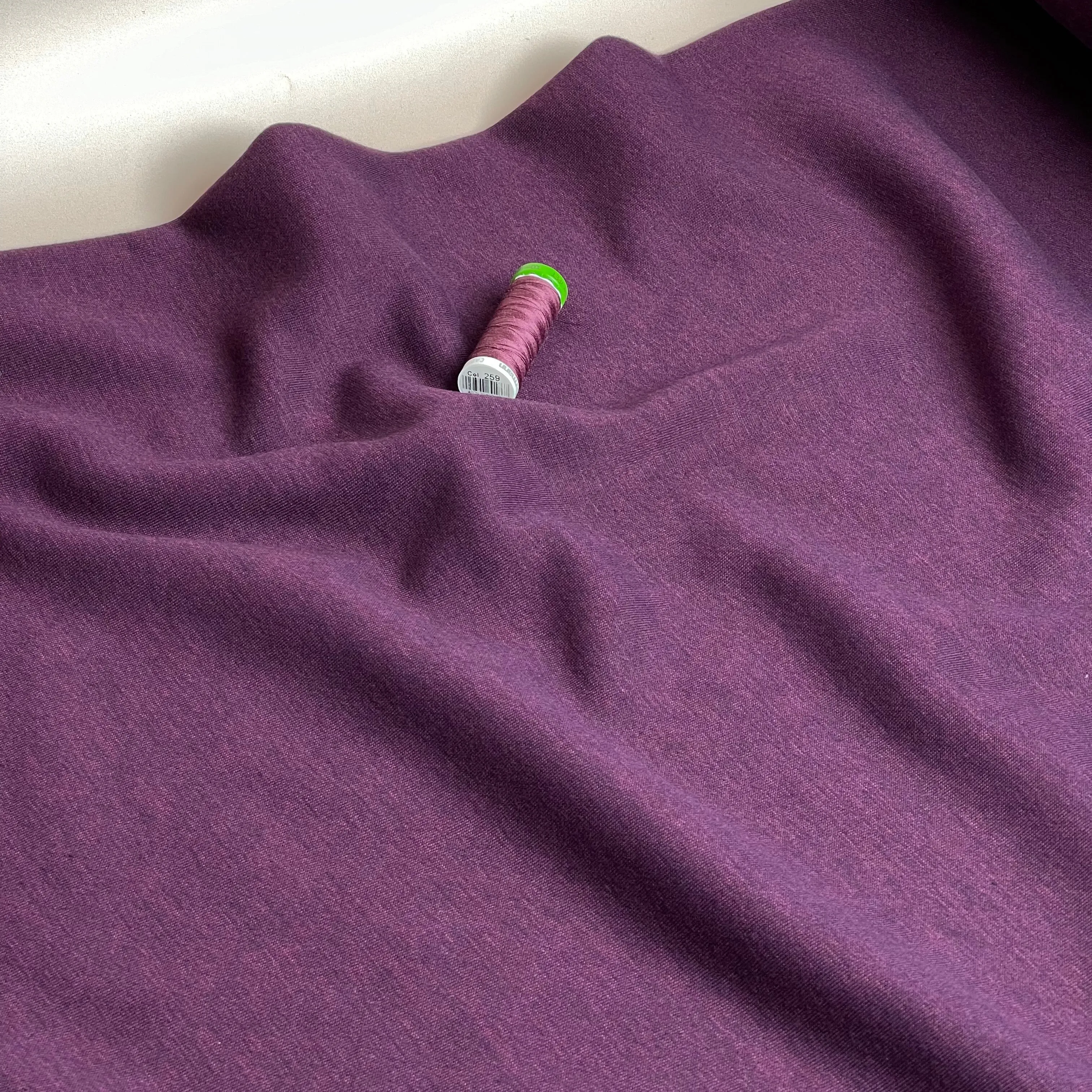 Danish Design - Snuggly Melange Brushed Sweat-shirting in Magenta Purple