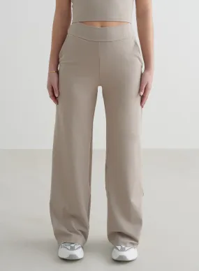 Dark Clay Sense Wide Petite Pants