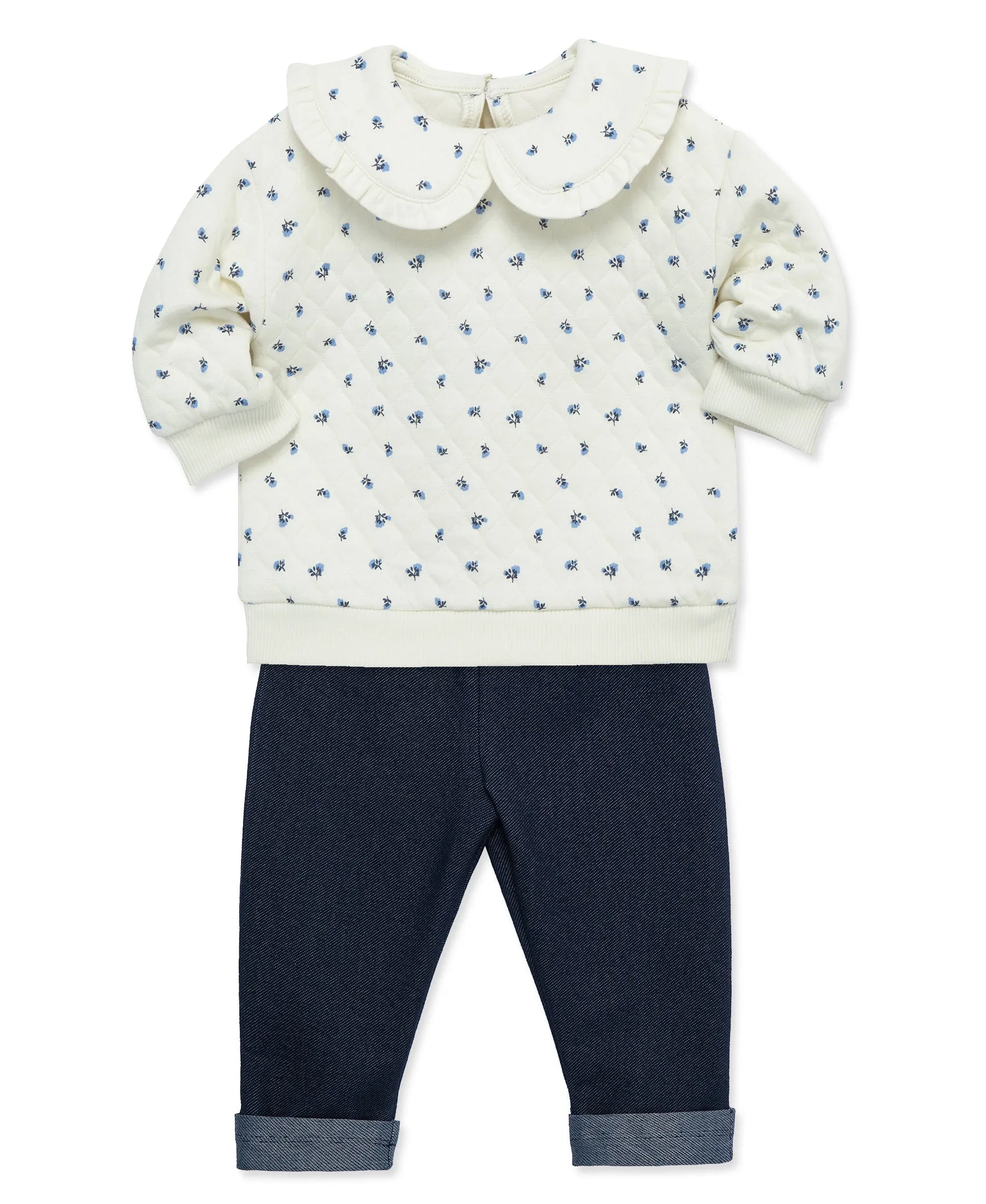 Ditsy Floral Sweatshirt Set (2T-4T)