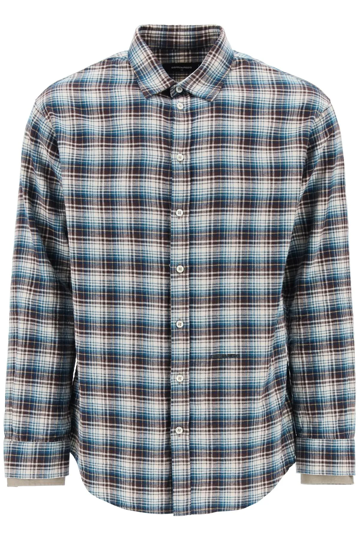 Dsquared2 Check Shirt With Layered Sleeves