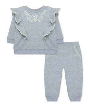 Embroidered Sweatshirt Set (2T-4T)