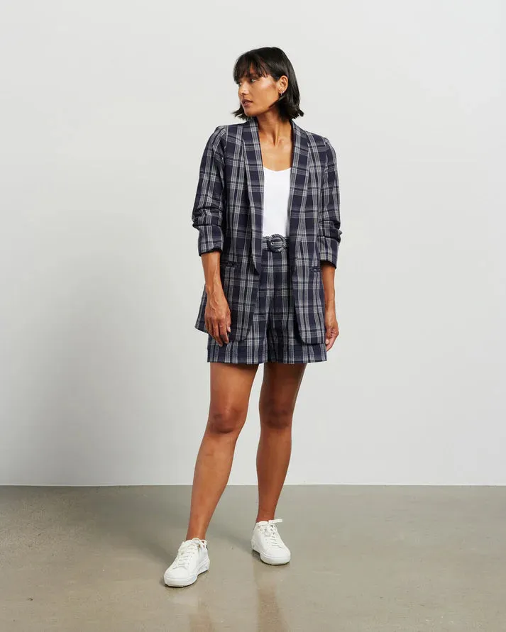 Et Alia Kennedy Blazer - Ink Plaid