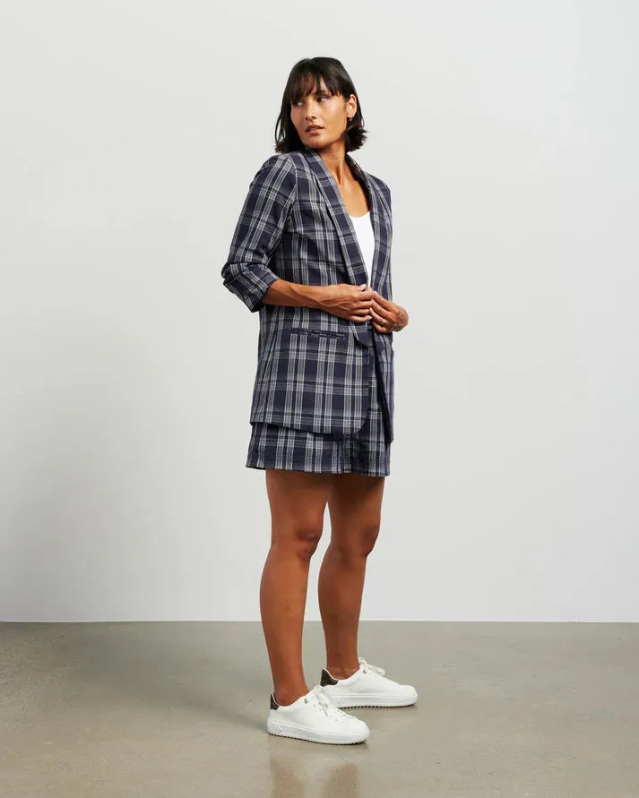 Et Alia Kennedy Blazer - Ink Plaid