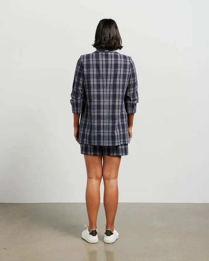 Et Alia Kennedy Blazer - Ink Plaid