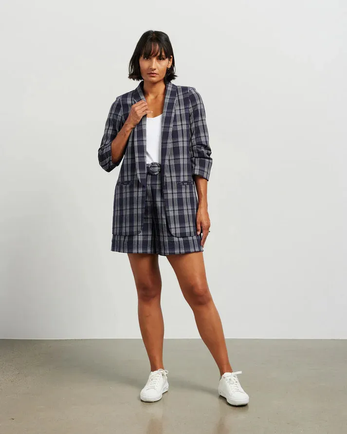 Et Alia Kennedy Blazer - Ink Plaid