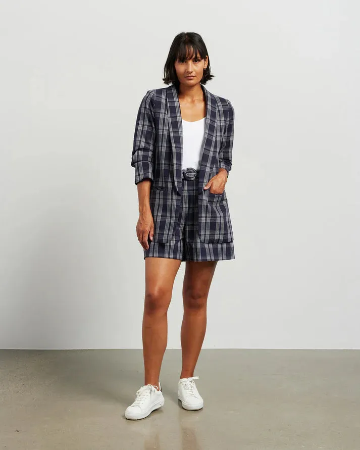 Et Alia Kennedy Blazer - Ink Plaid