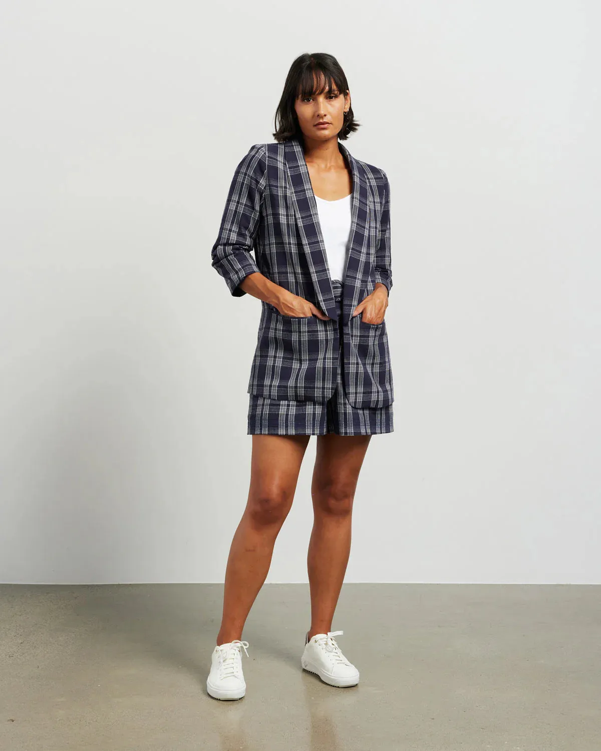 Et Alia Kennedy Blazer - Ink Plaid