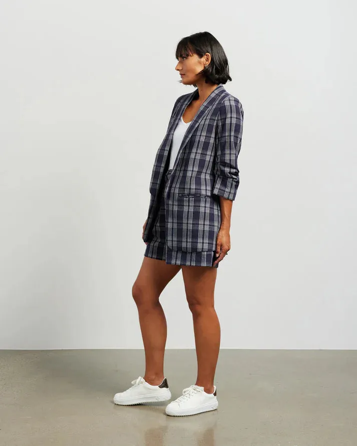 Et Alia Kennedy Blazer - Ink Plaid