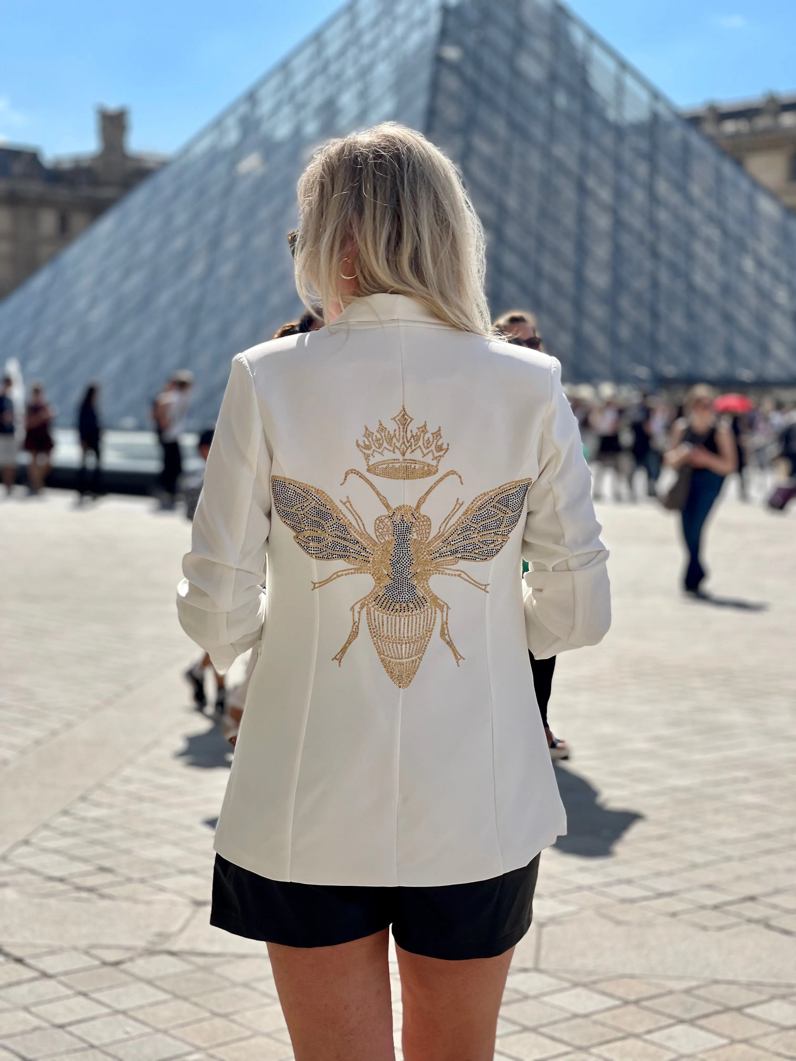 FINAL SALE!! The Rock Studded Blazer in White