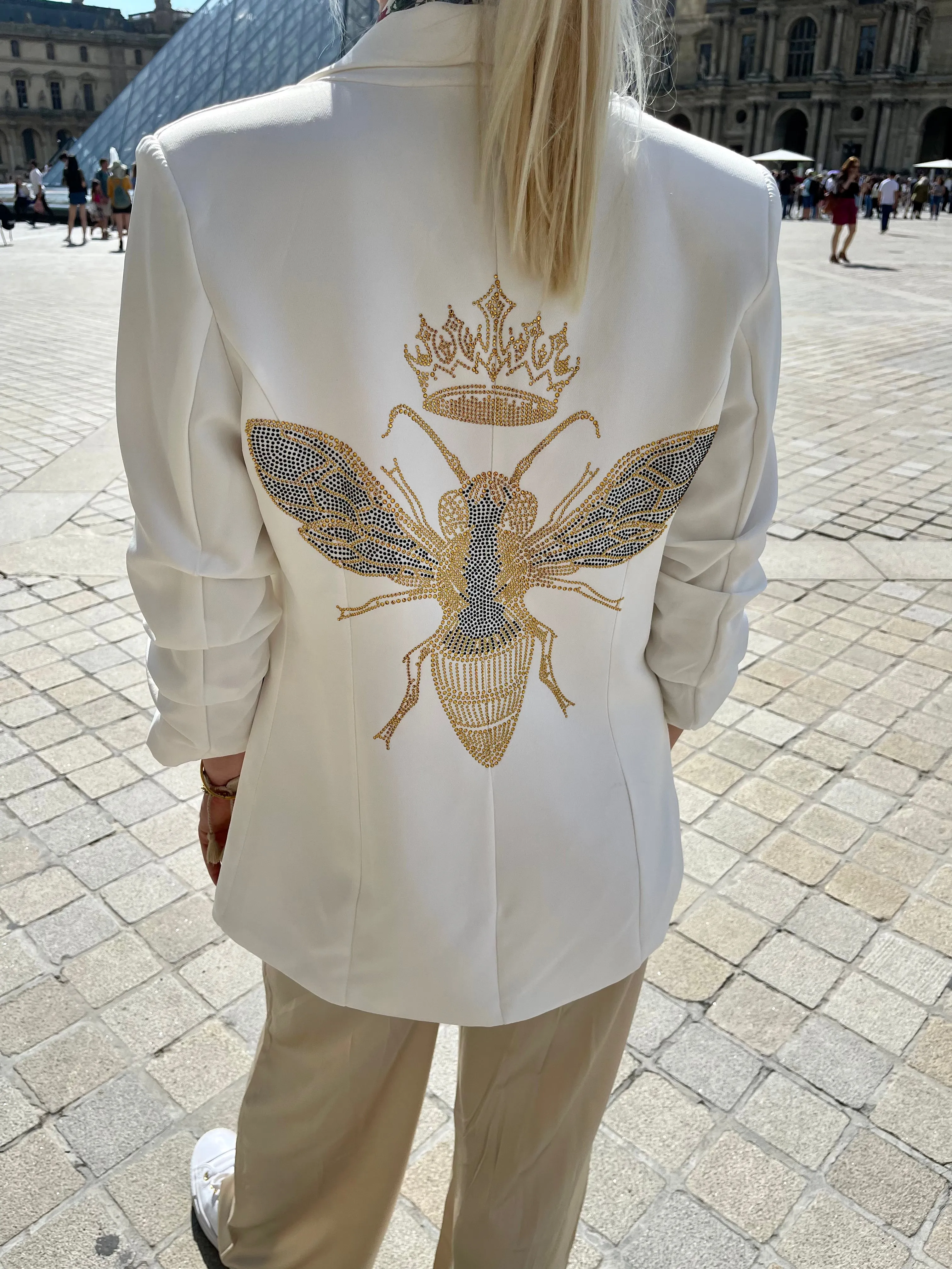 FINAL SALE!! The Rock Studded Blazer in White