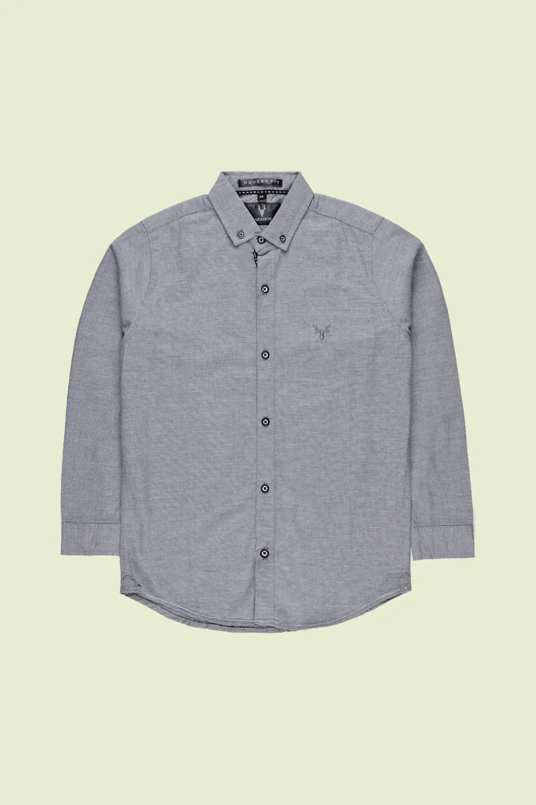 Grey Plain Shirt  for Boys