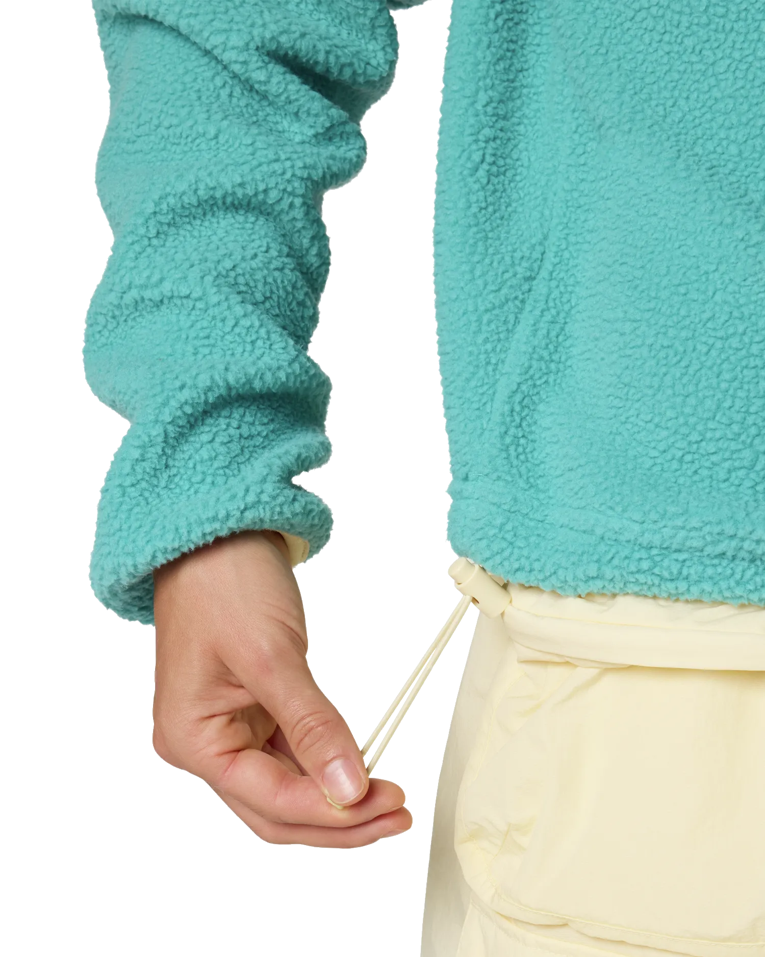 Helvetia II Cropped Half Snap Sweatshirt in Teal