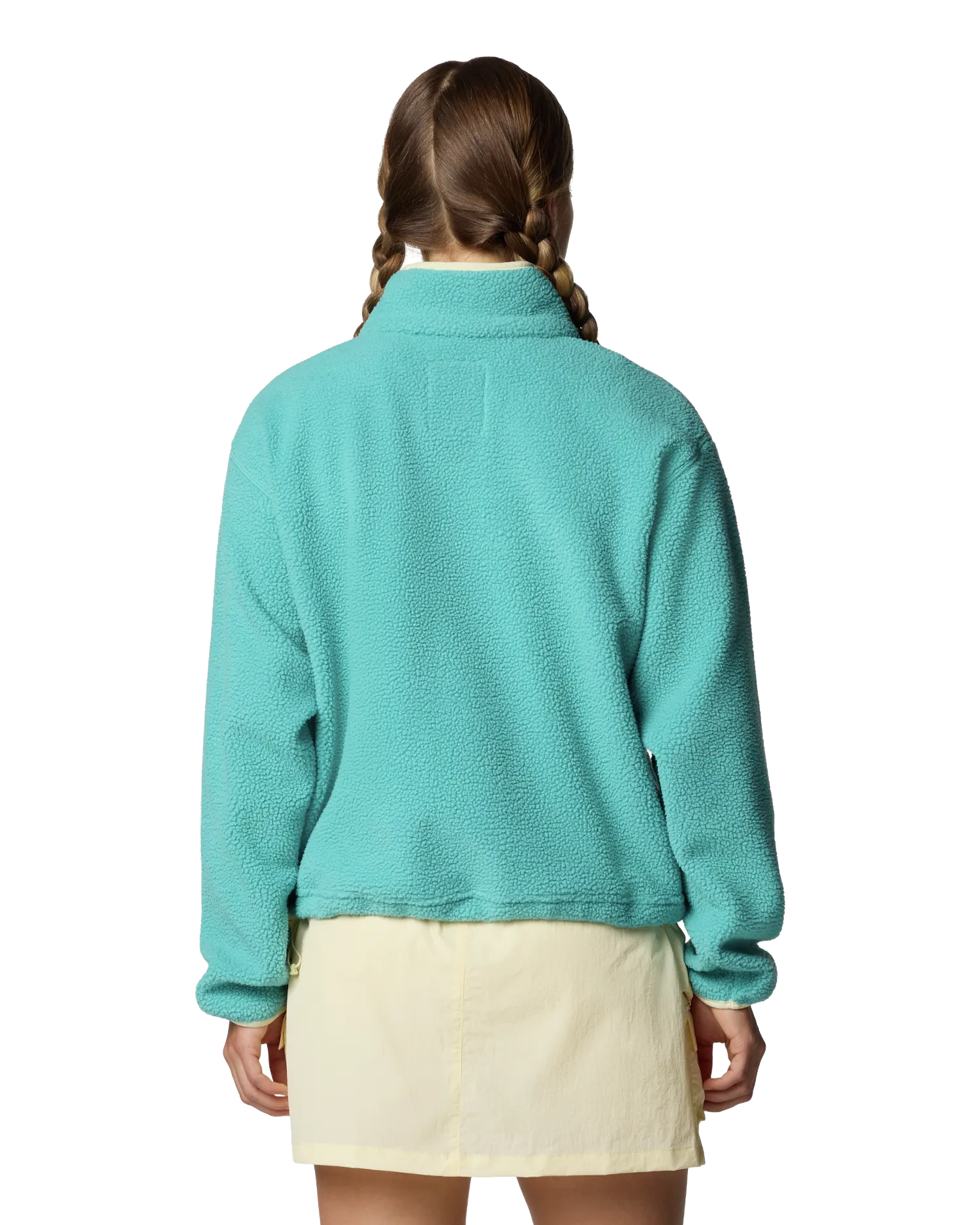 Helvetia II Cropped Half Snap Sweatshirt in Teal