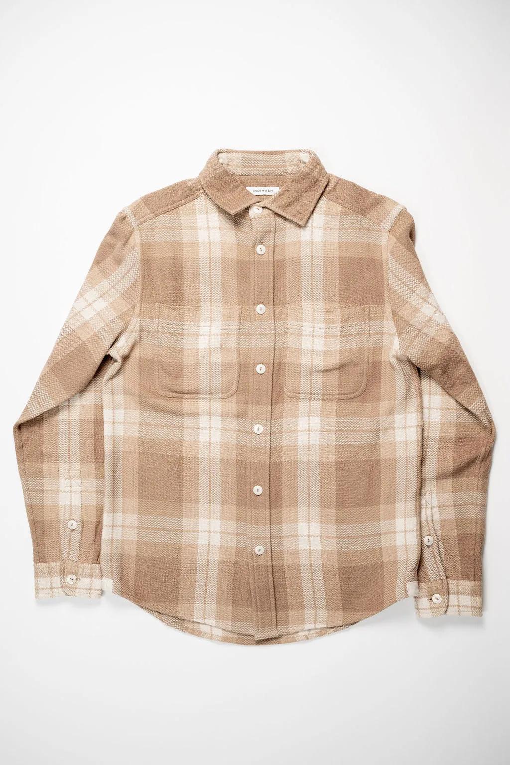 Indi   Ash Ames Workshirt - Desert Acacia Handwoven Plaid