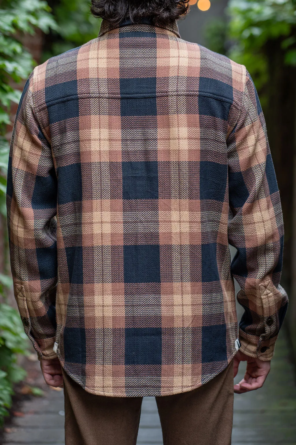 Indi   Ash Ames Workshirt - Iron/Catechu Handwoven Plaid