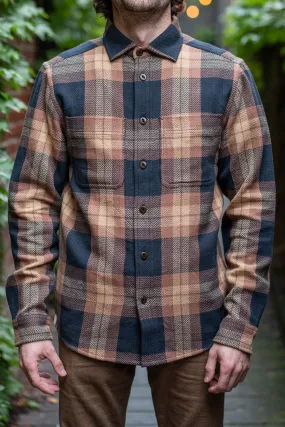 Indi   Ash Ames Workshirt - Iron/Catechu Handwoven Plaid