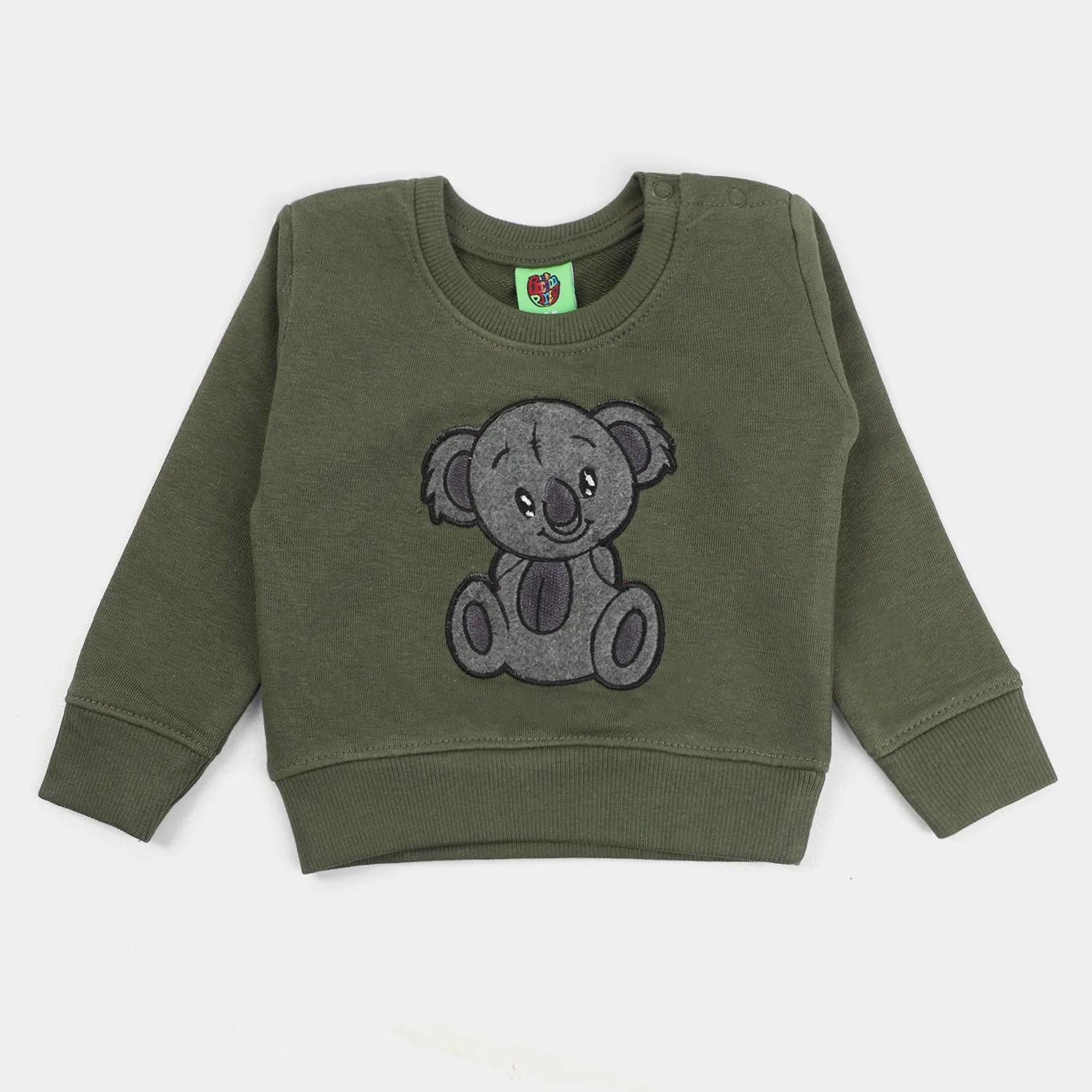 Infant Boys Fleece Sweatshirt Koala-Olive