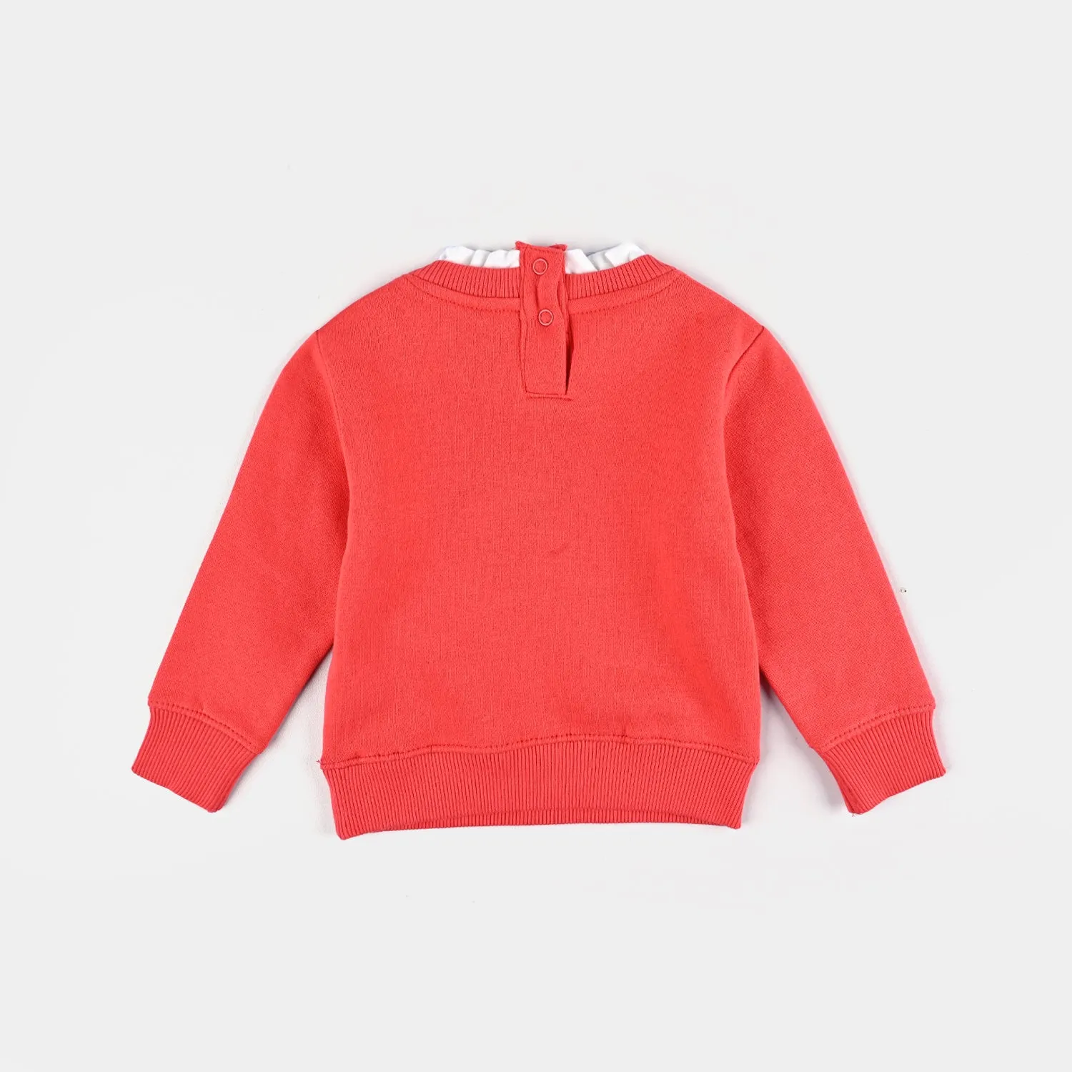 Infant Girls Cotton Terry Sweatshirt Quack-Red