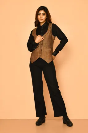 Kyra Handloom Cotton Waist Blazer