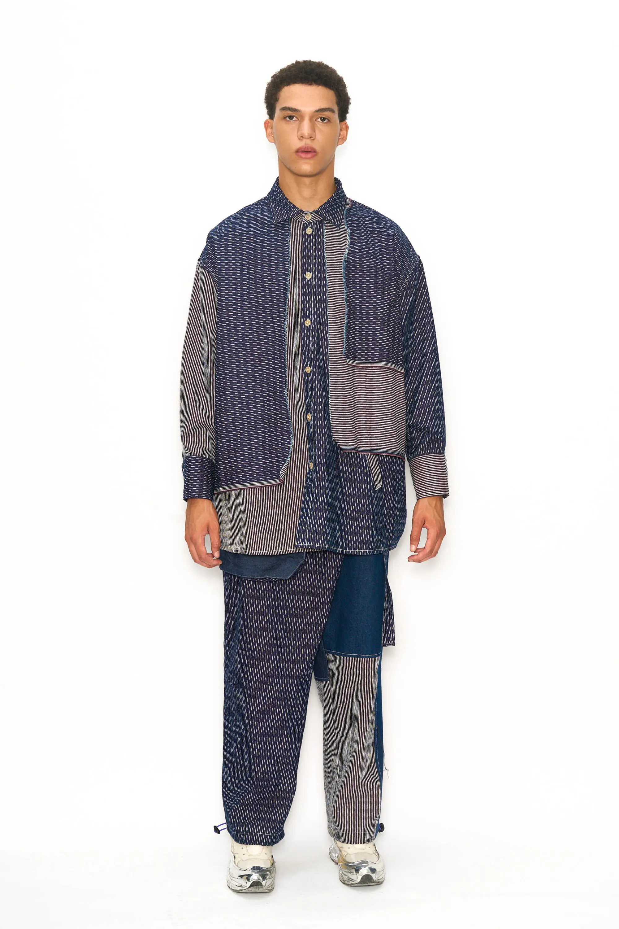 Layered Sashiko Overshirt