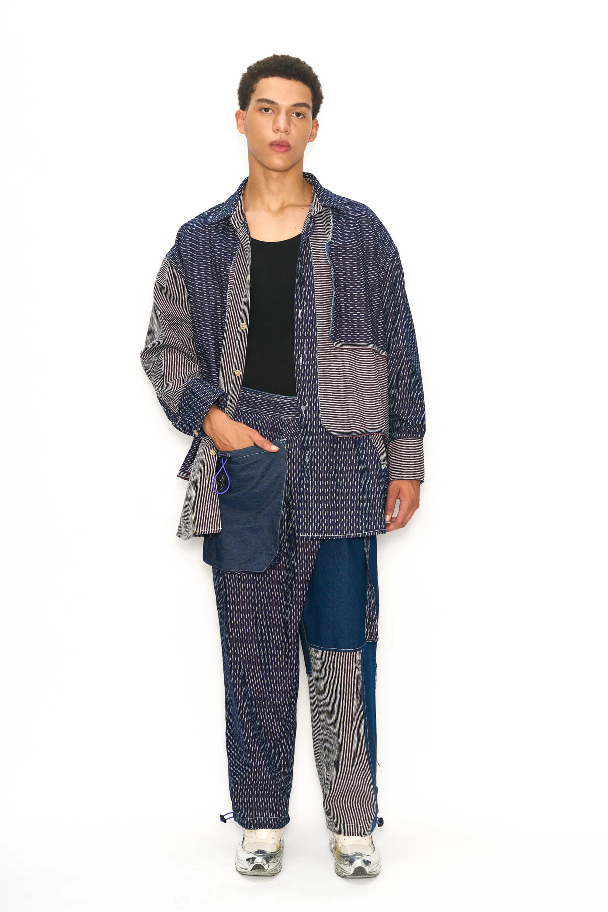 Layered Sashiko Overshirt