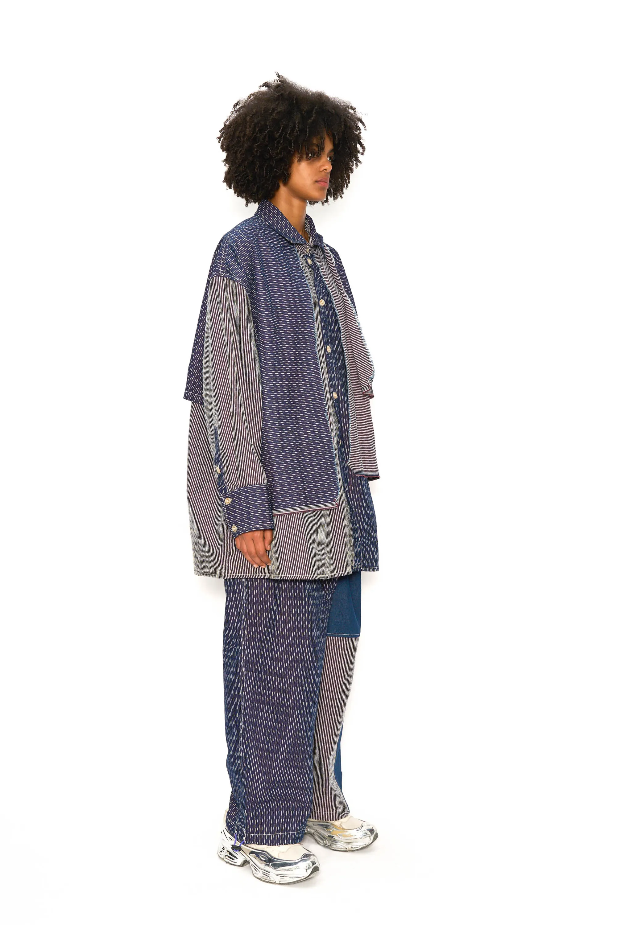 Layered Sashiko Overshirt