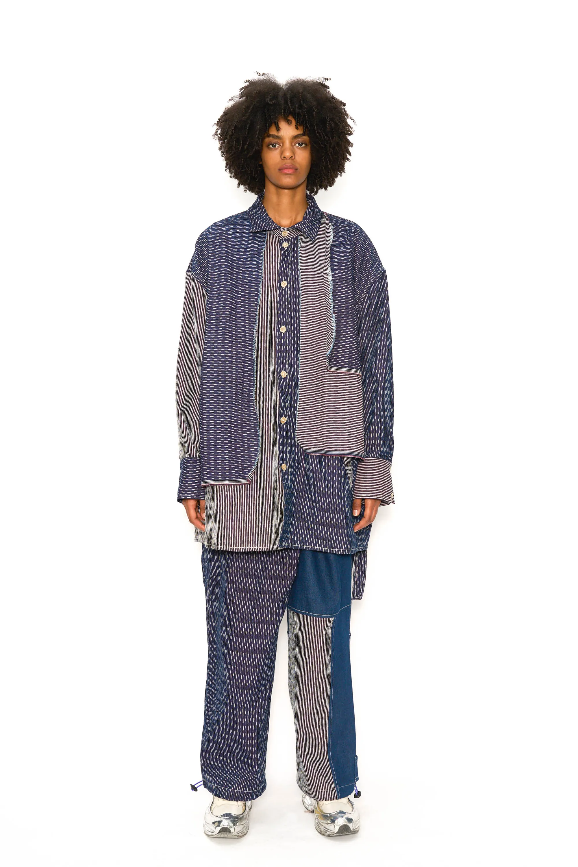 Layered Sashiko Overshirt