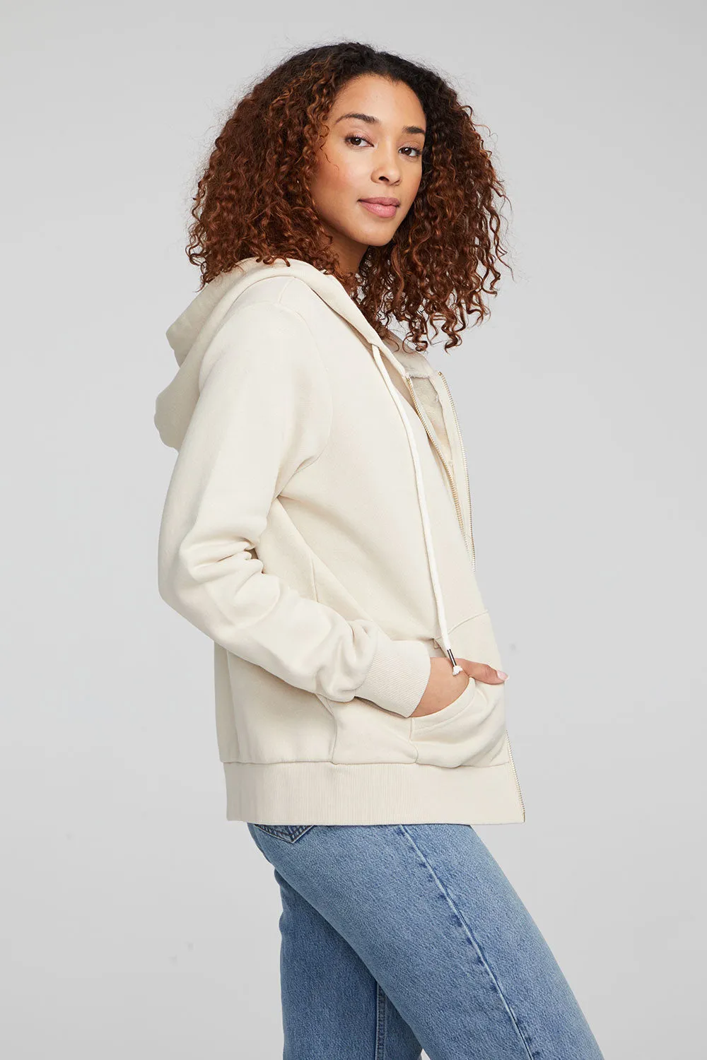 Lex Oatmeal Zip Up Hoodie