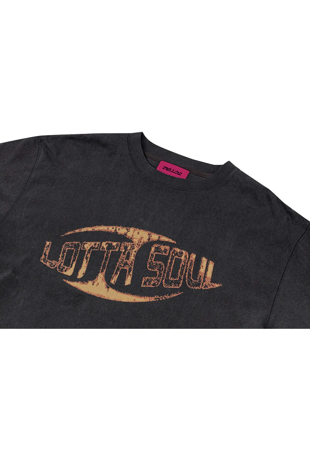 Lotta soul graphic layered T-shirts charcoal